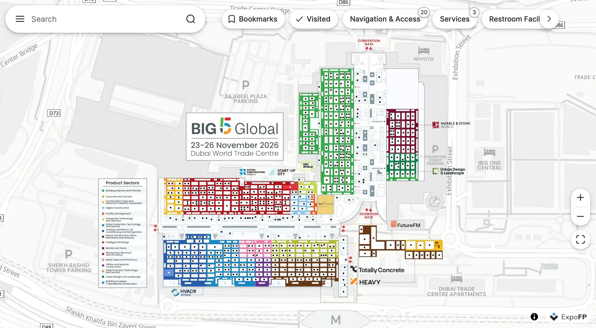 Big 5 Global 2026 floor plan preview