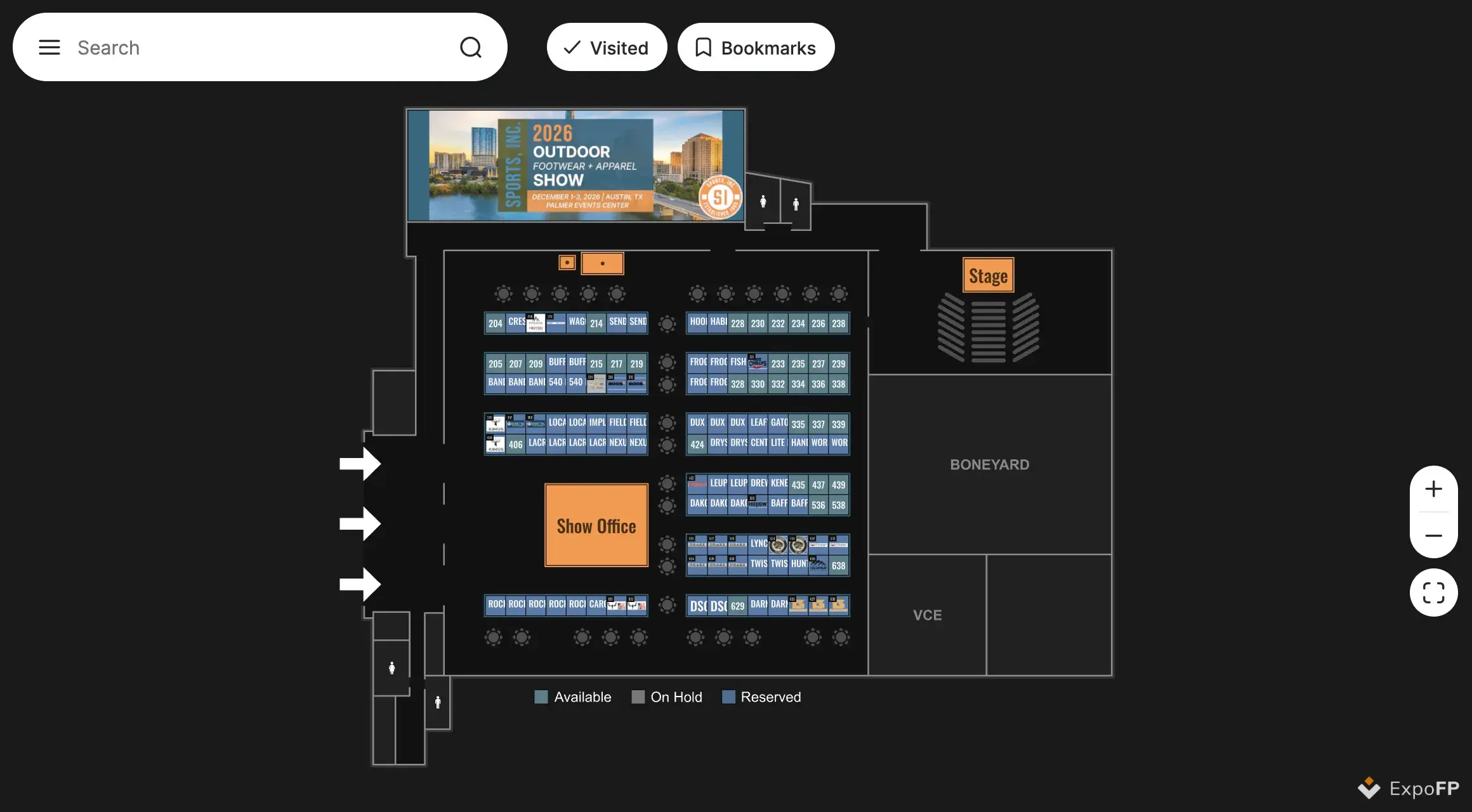 Outdoor Footwear & Apparel Show 2026 floor plan preview