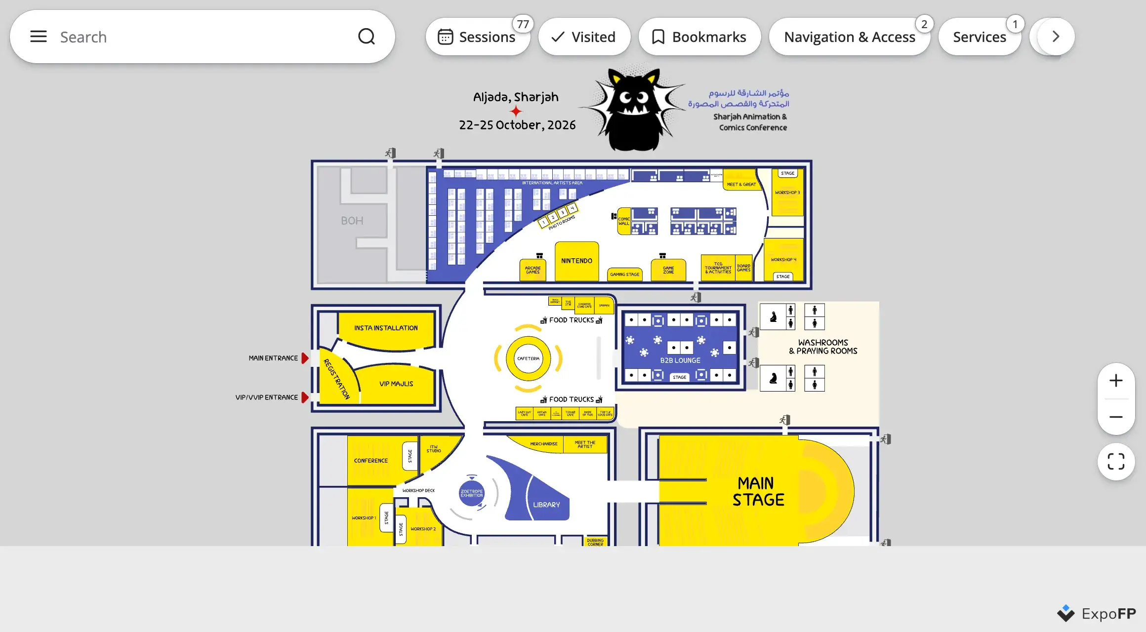 Sharjah Animation & Comics Conference 2026 floor plan preview
