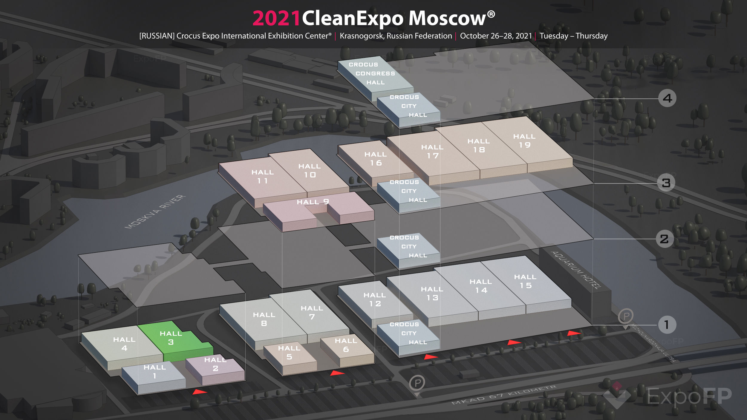  План выставки CleanExpo Moscow 2021 3D 