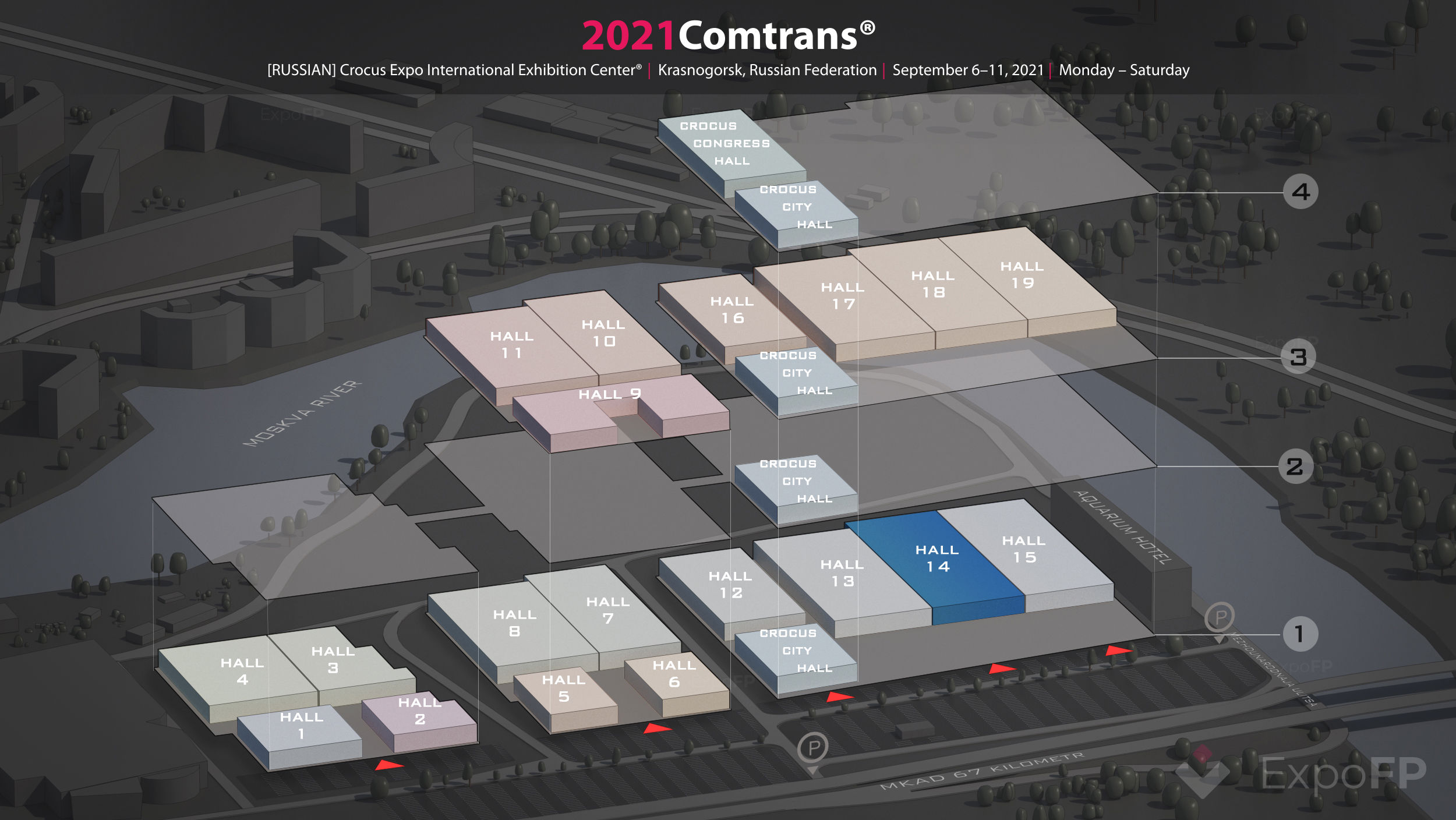  Трехмерный план этажа Comtrans 2021 