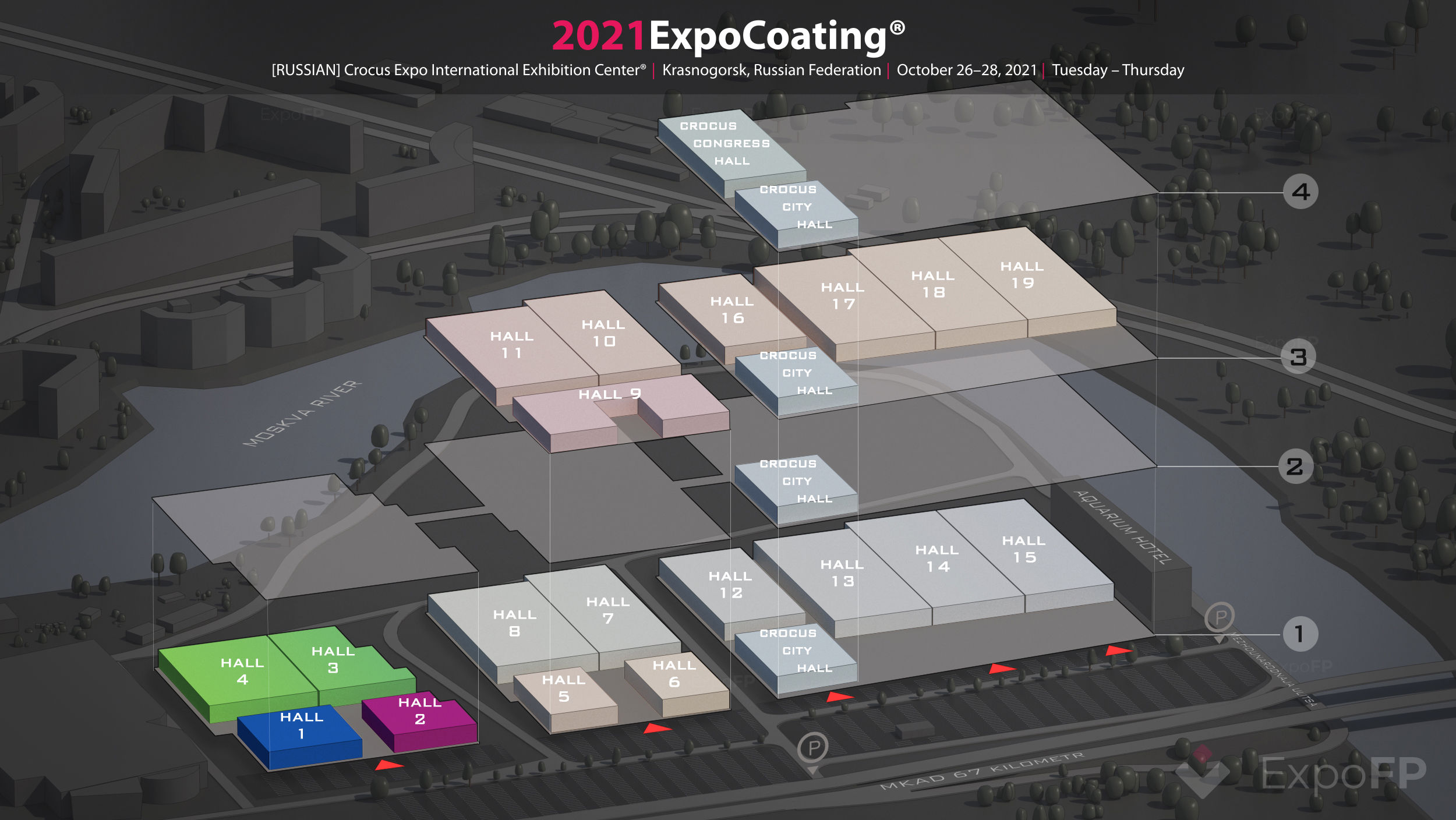  План этажа ExpoCoating 2021 3D 