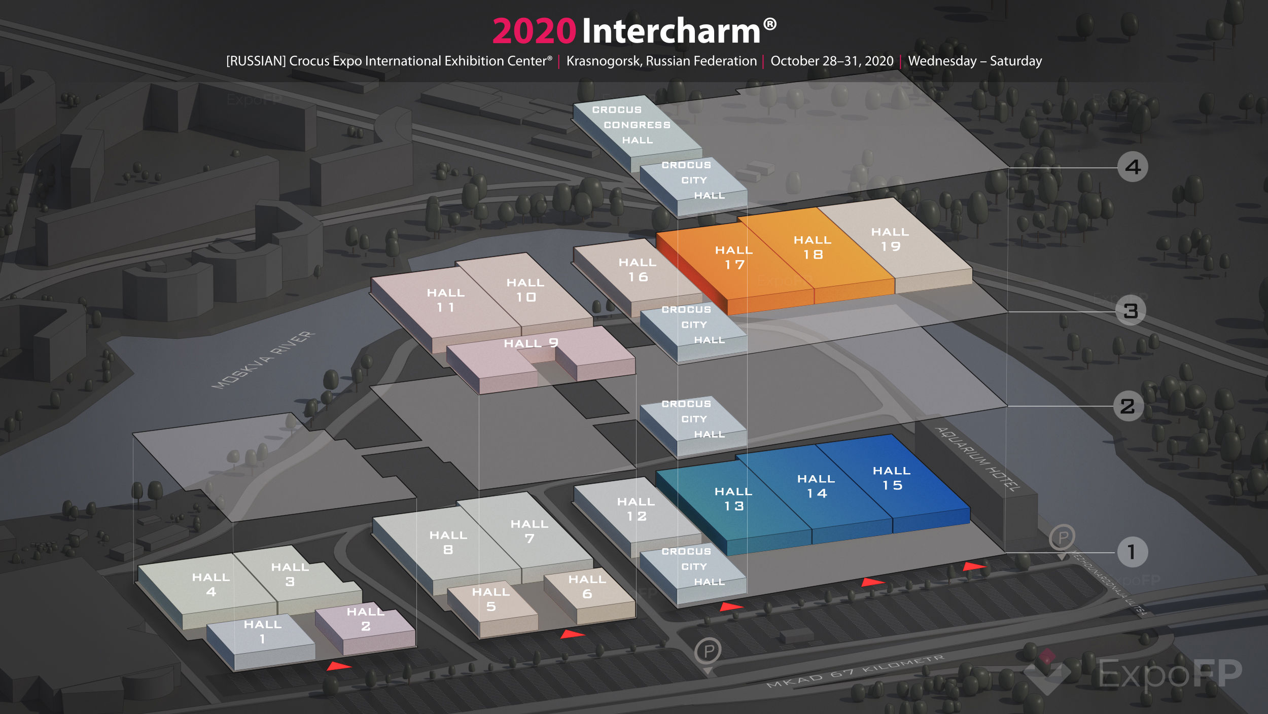  План этажа Intercharm 2020 3D 