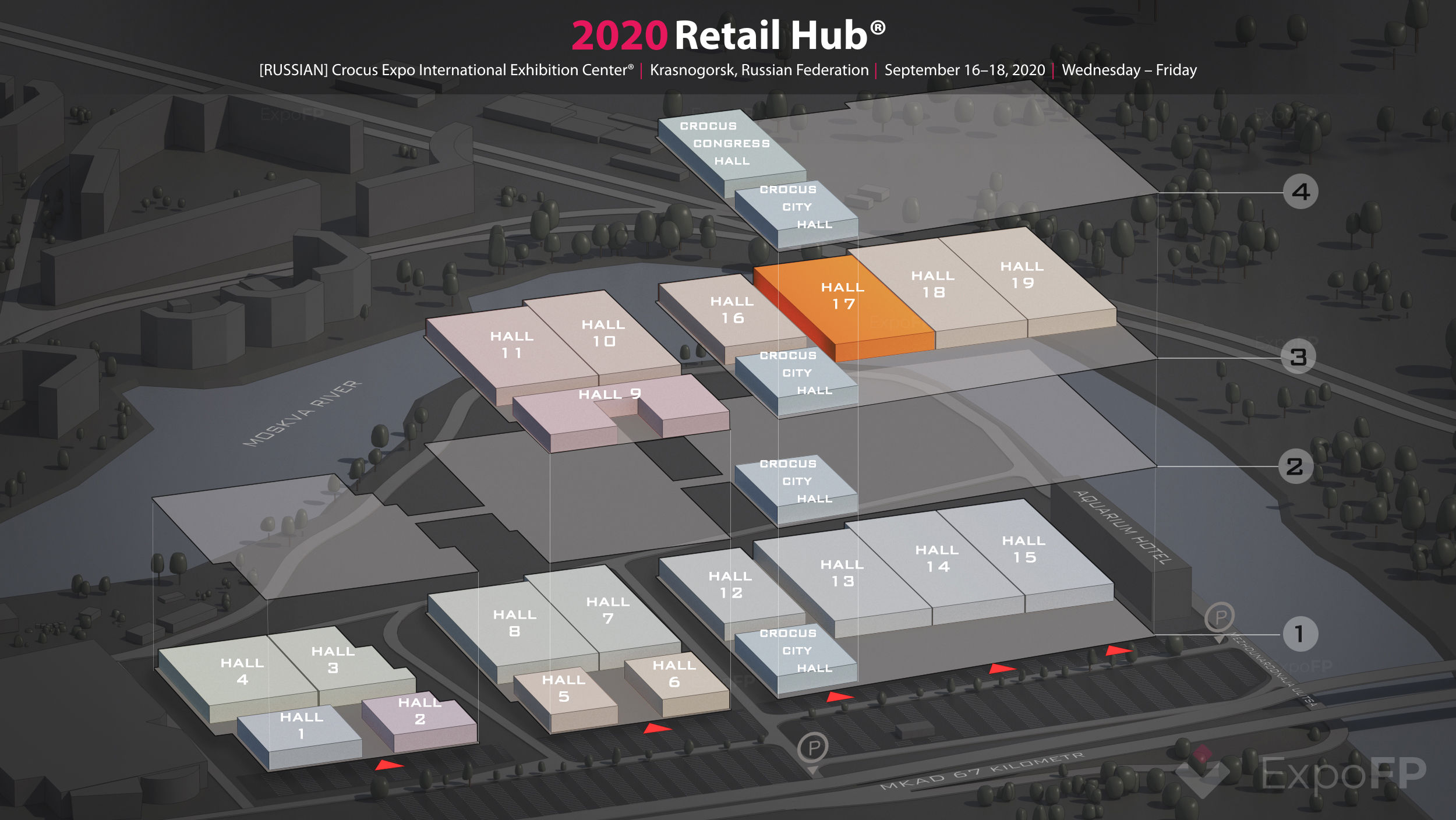  План этажа Retail Hub 2020 3D 