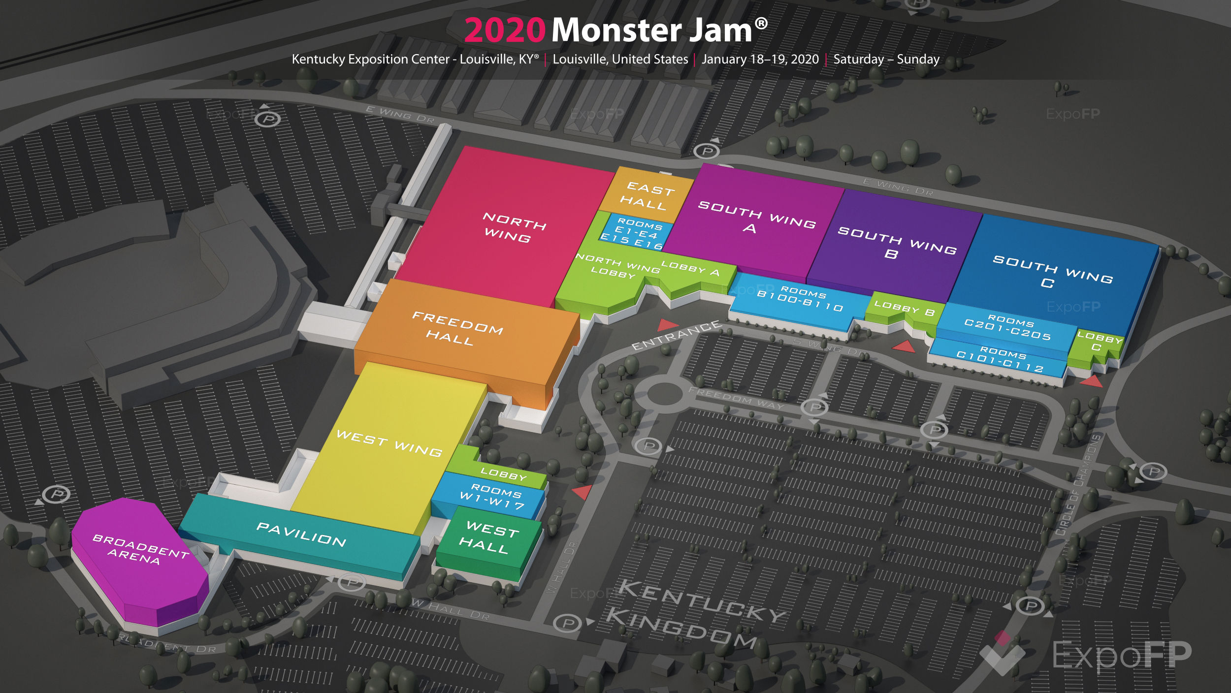 Monster Jam 2020 in Kentucky Exposition Center Louisville, KY