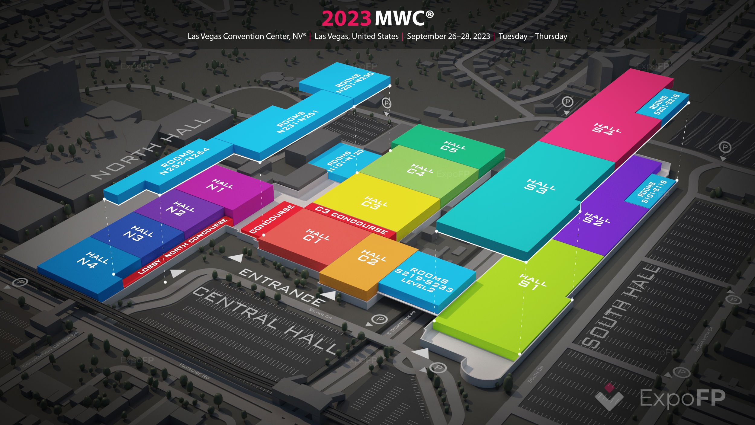 MWC 2023 in Las Vegas Convention Center, NV