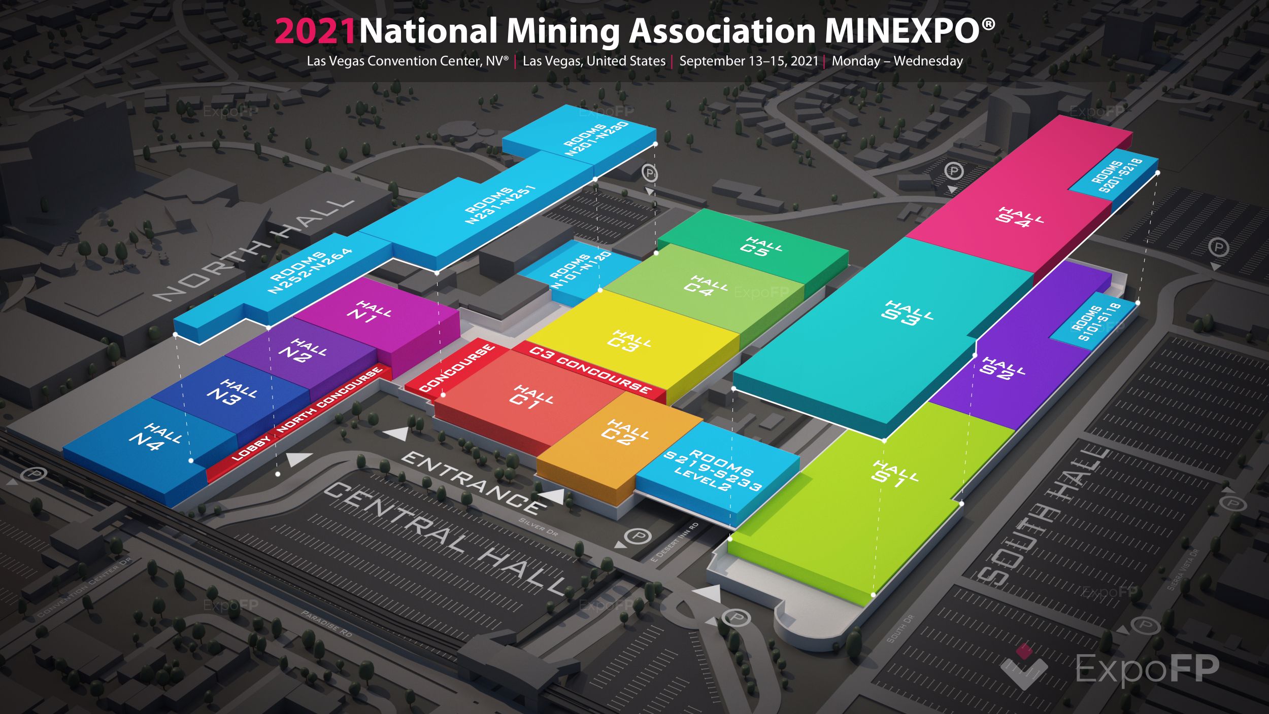 MINEXPO 2021 3D floor plan