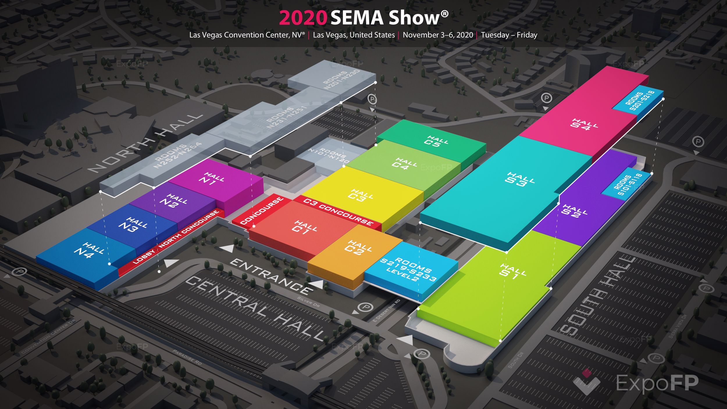 SEMA Show 2020 in Las Vegas Convention Center, NV