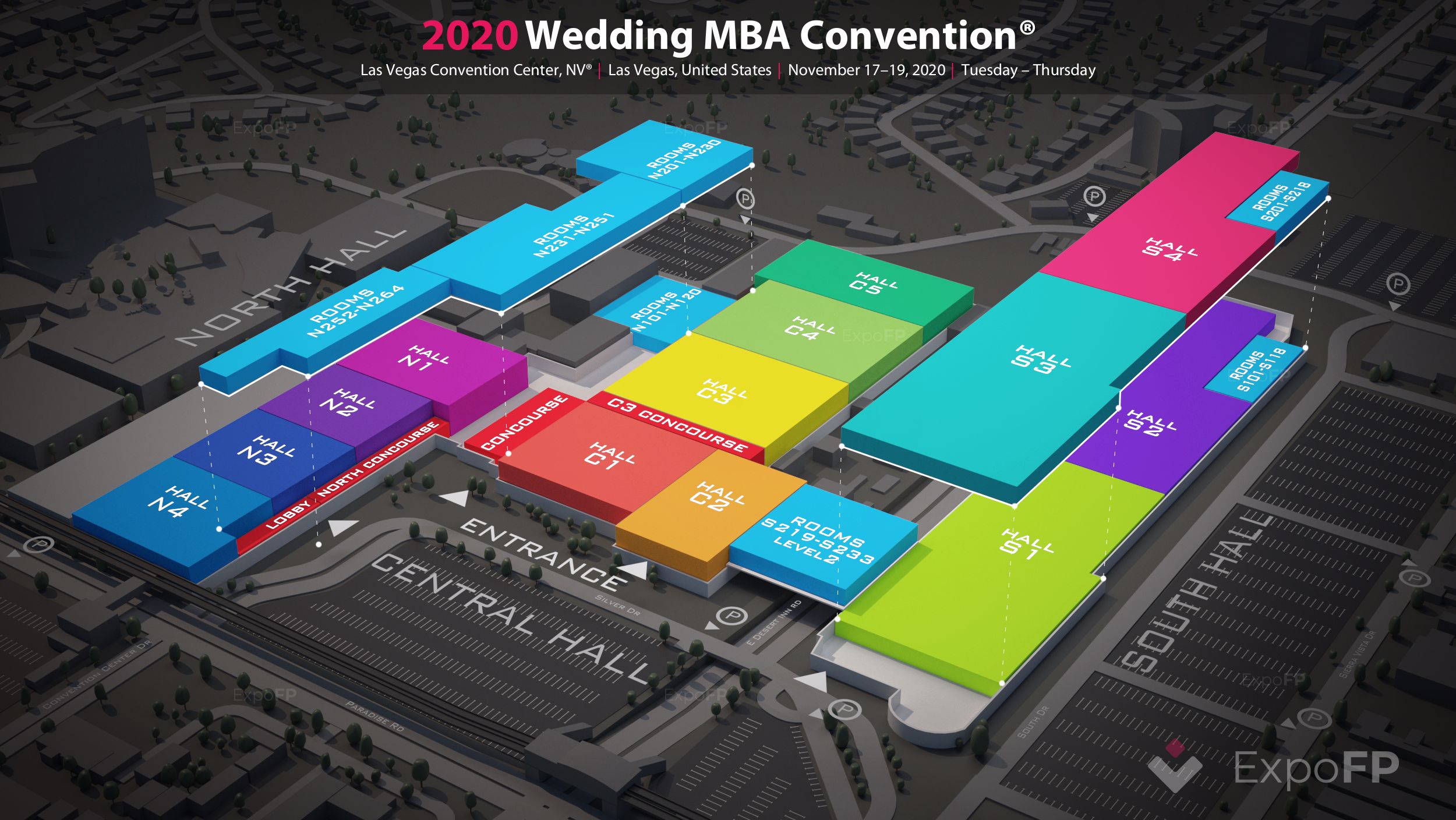 Wedding MBA Convention 2020 Las Vegas | Las Vegas Convention Center floorplan | Wedding MBA Convention 2020