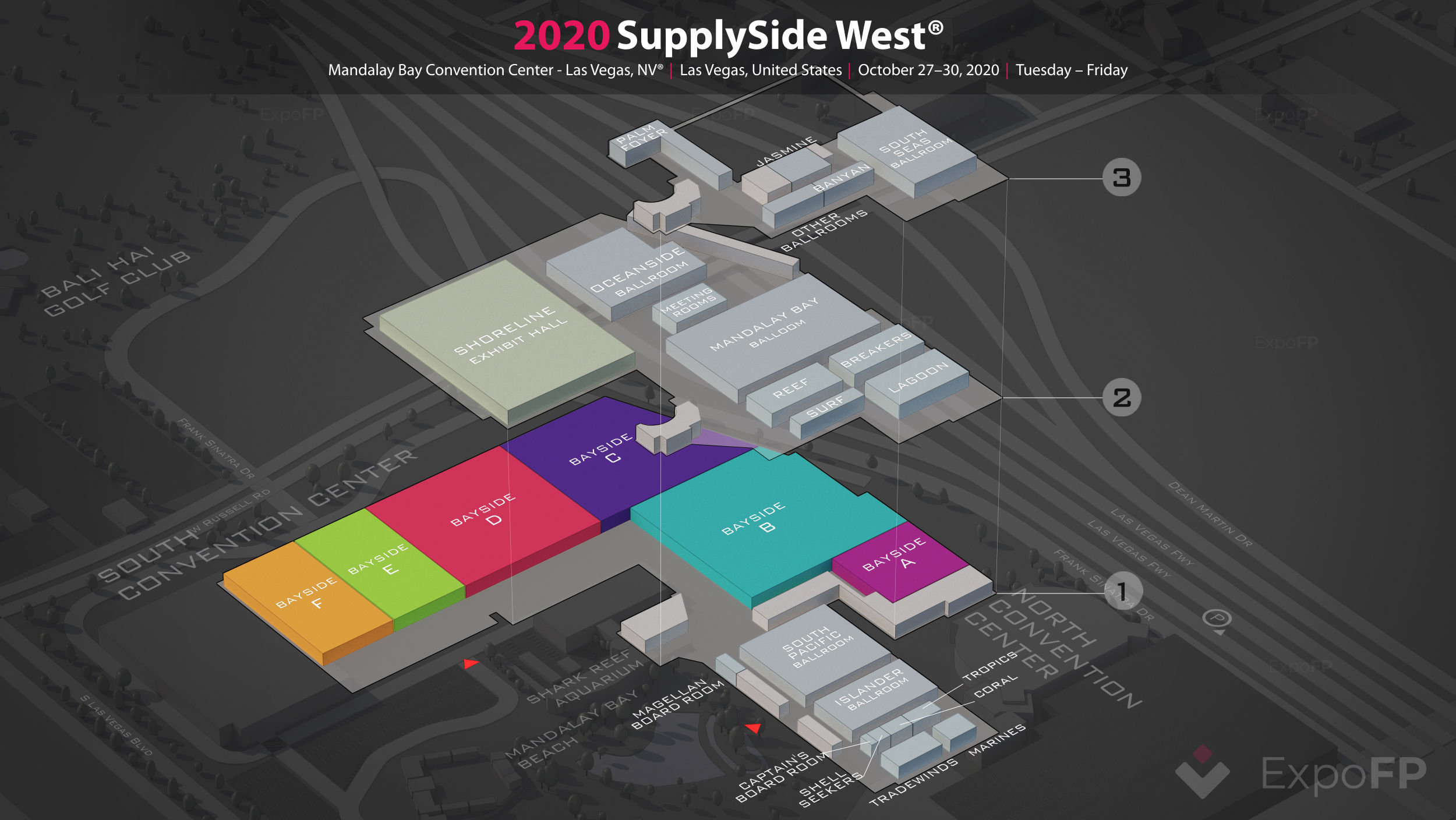 SupplySide West 2020 3D floor plan