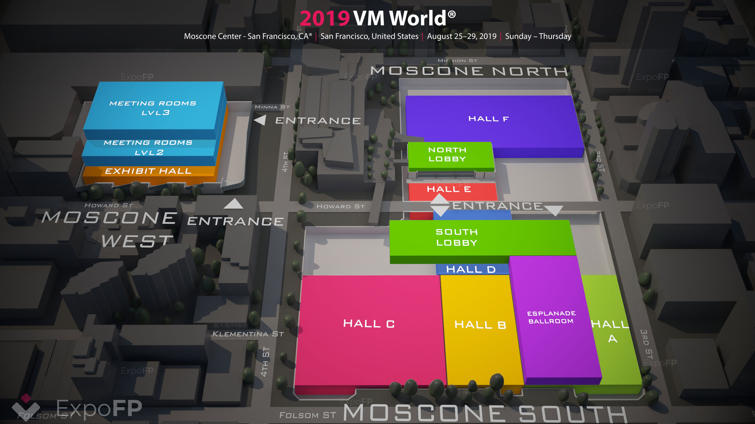 VM World 2019 3D floor plan