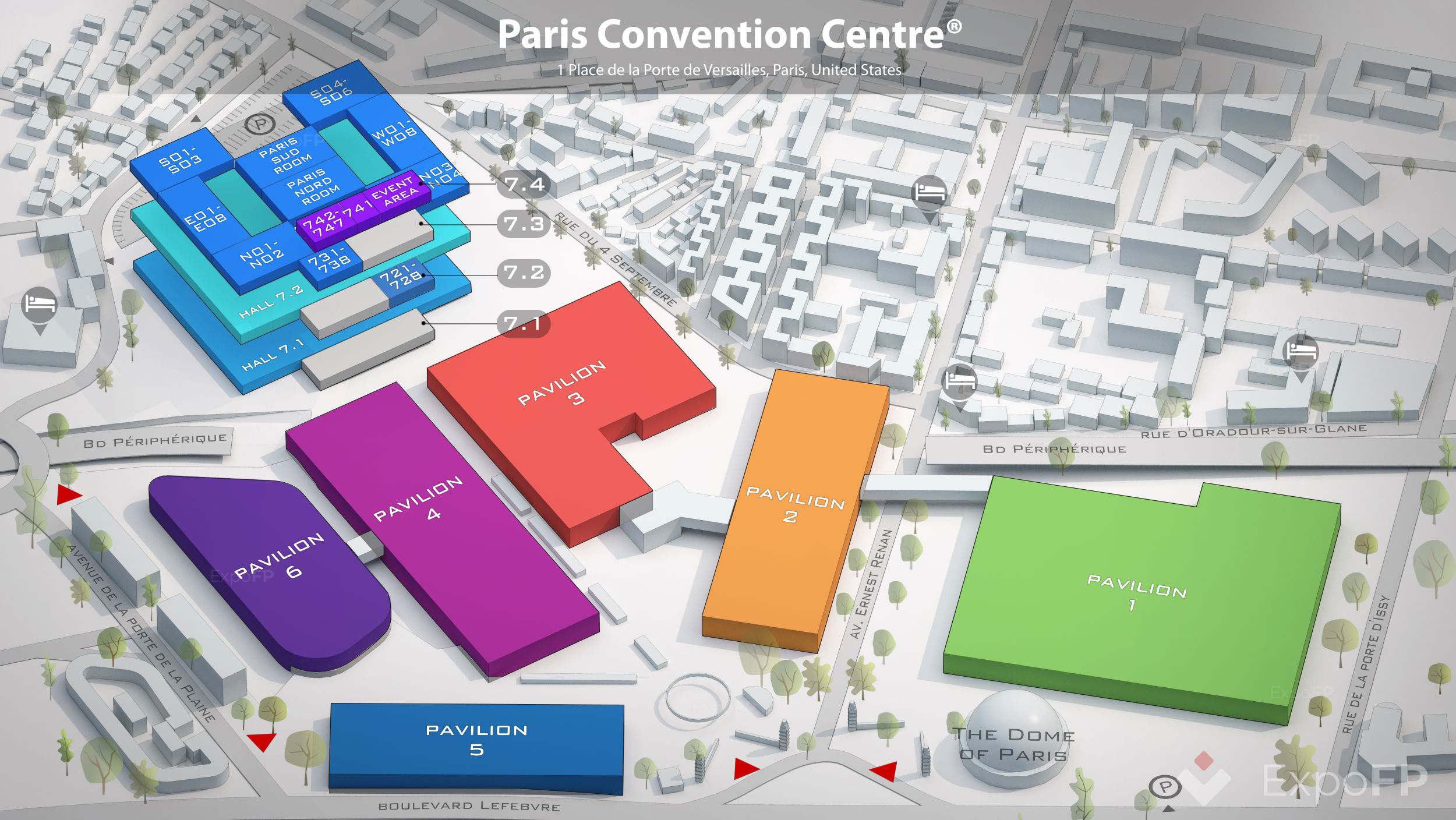 Paris Convention Centre floor plan