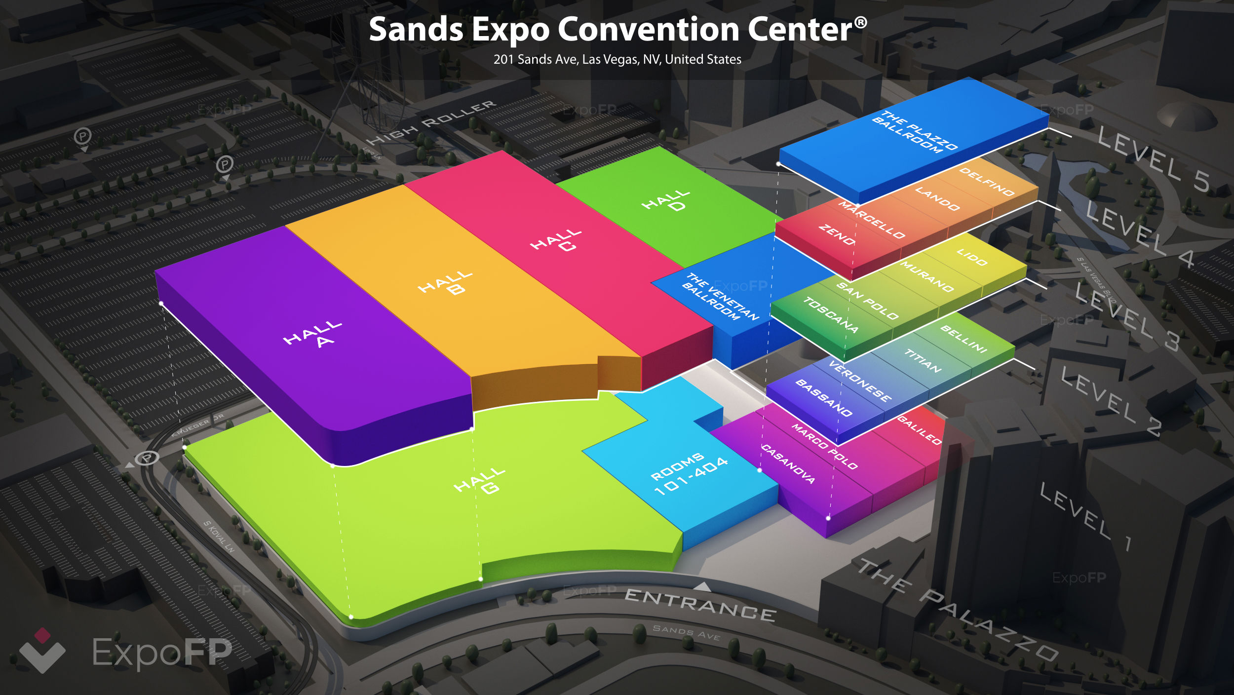 Sands Expo floor plan | IMEX America 2021