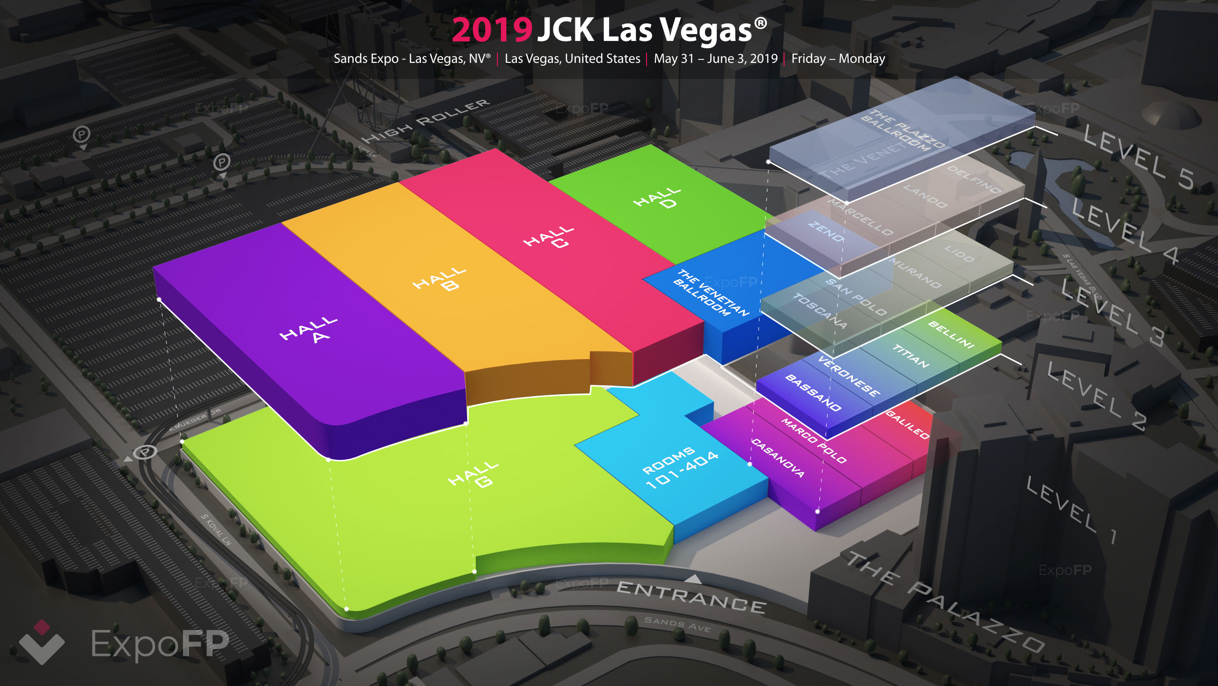 JCK Las Vegas 2019 in Sands Expo Las Vegas, NV